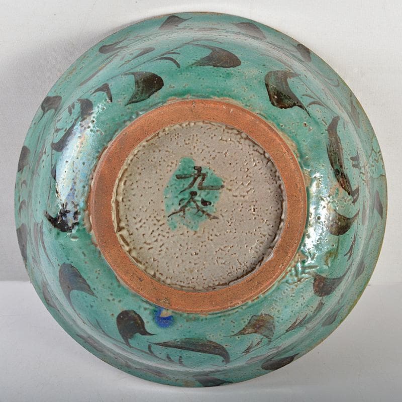 九谷焼 古九谷 青手九谷 草文 菓子鉢 時代箱付 V R7129の通販はau PAY