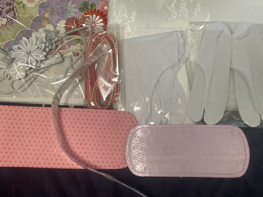 専用 振袖 着物 ピンク✖️シャンパンゴールドクリーム系 刺繍 一式