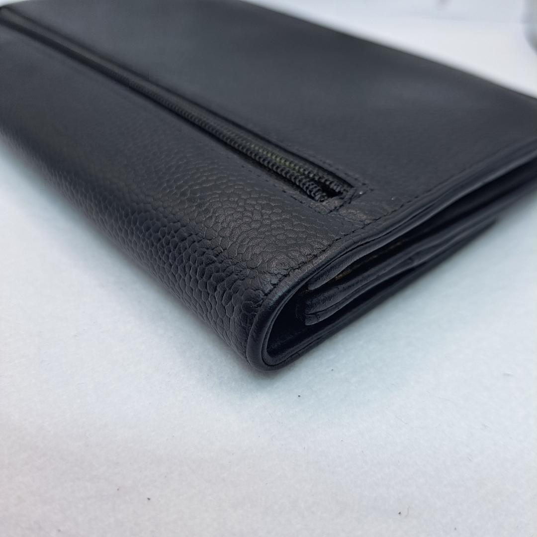 K*n様 CHANEL　デカココ　二つ折り財布　キャビアスキン　長財布　財布