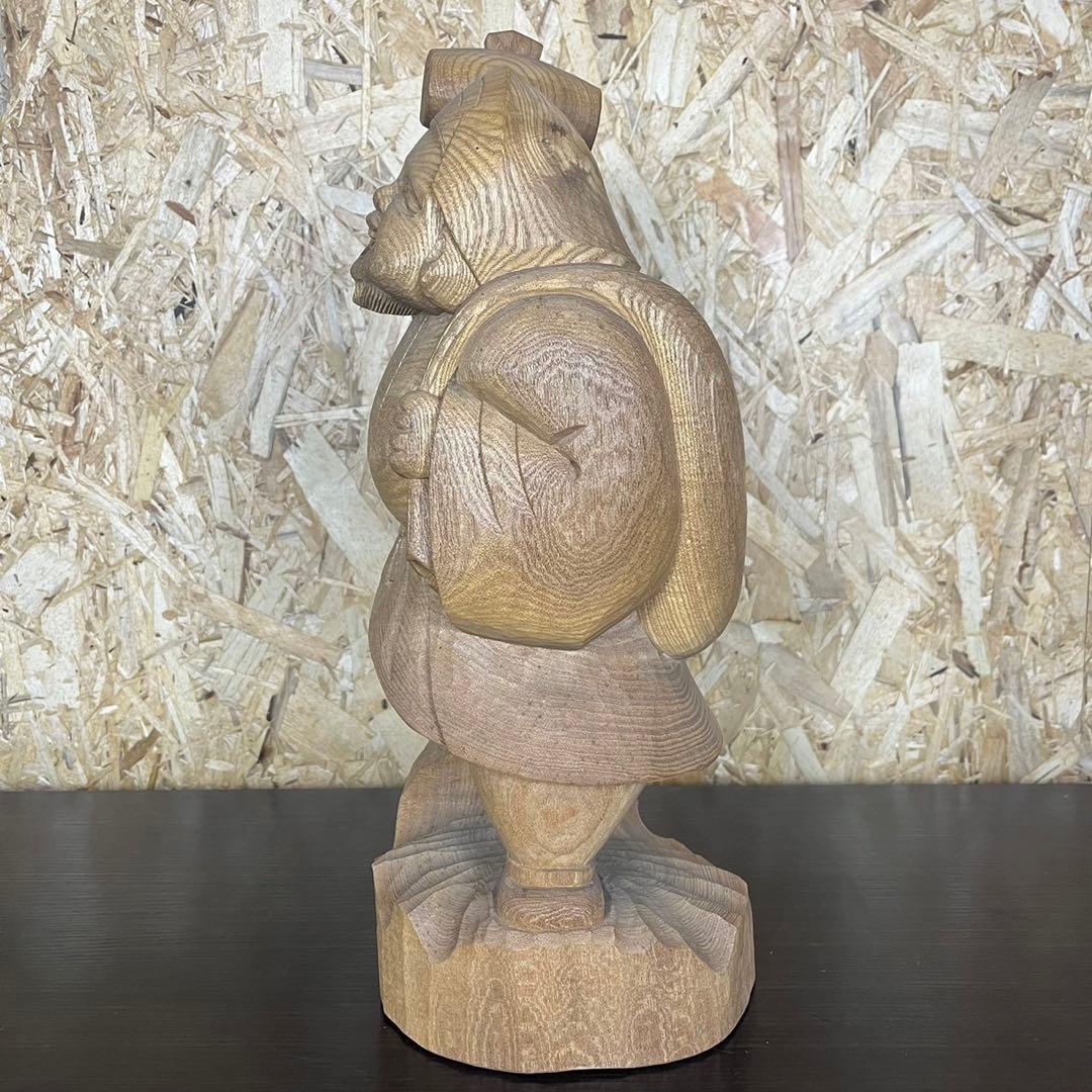 大黒天 木彫り 置物 一刀彫 アンティーク ヴィンテージ レトロ 縁起物