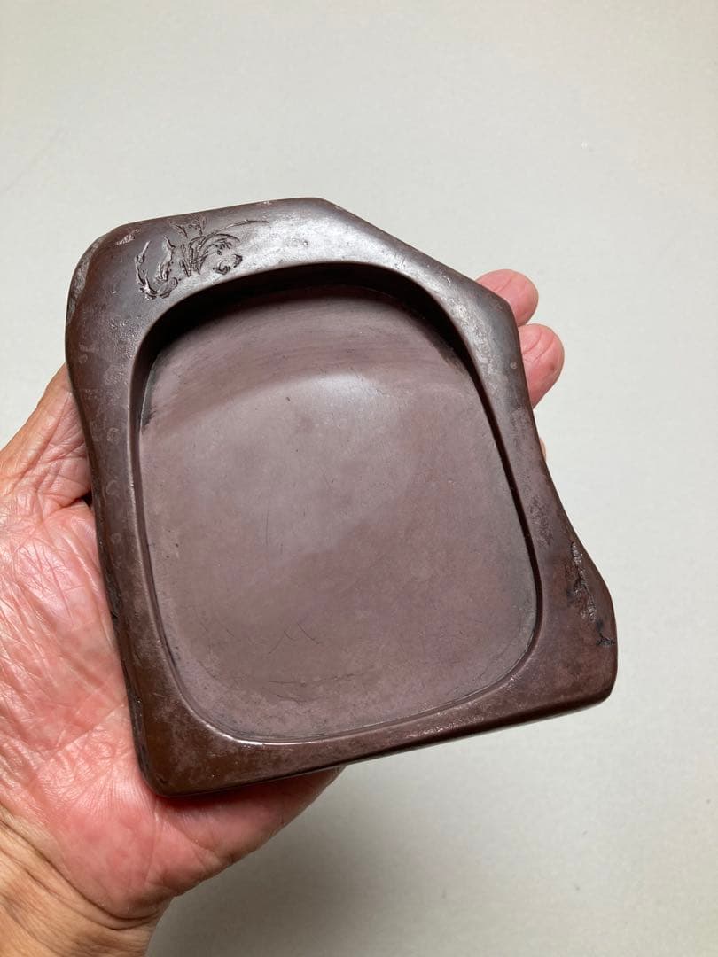 古い紅渓石硯 古い箱付 原口梅羊 宮崎県延岡