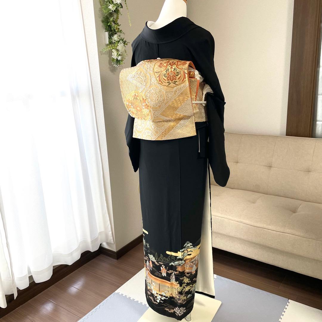 最高級本加賀友禅手書き技術者西川健一作品 本金箔高級袋帯23点完全