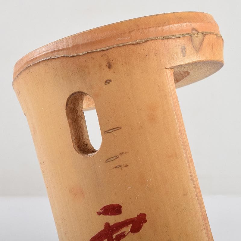 茶道具 竹花入 銘 雲の峰 紫野 尾関桃林 宗園 極め箱 C