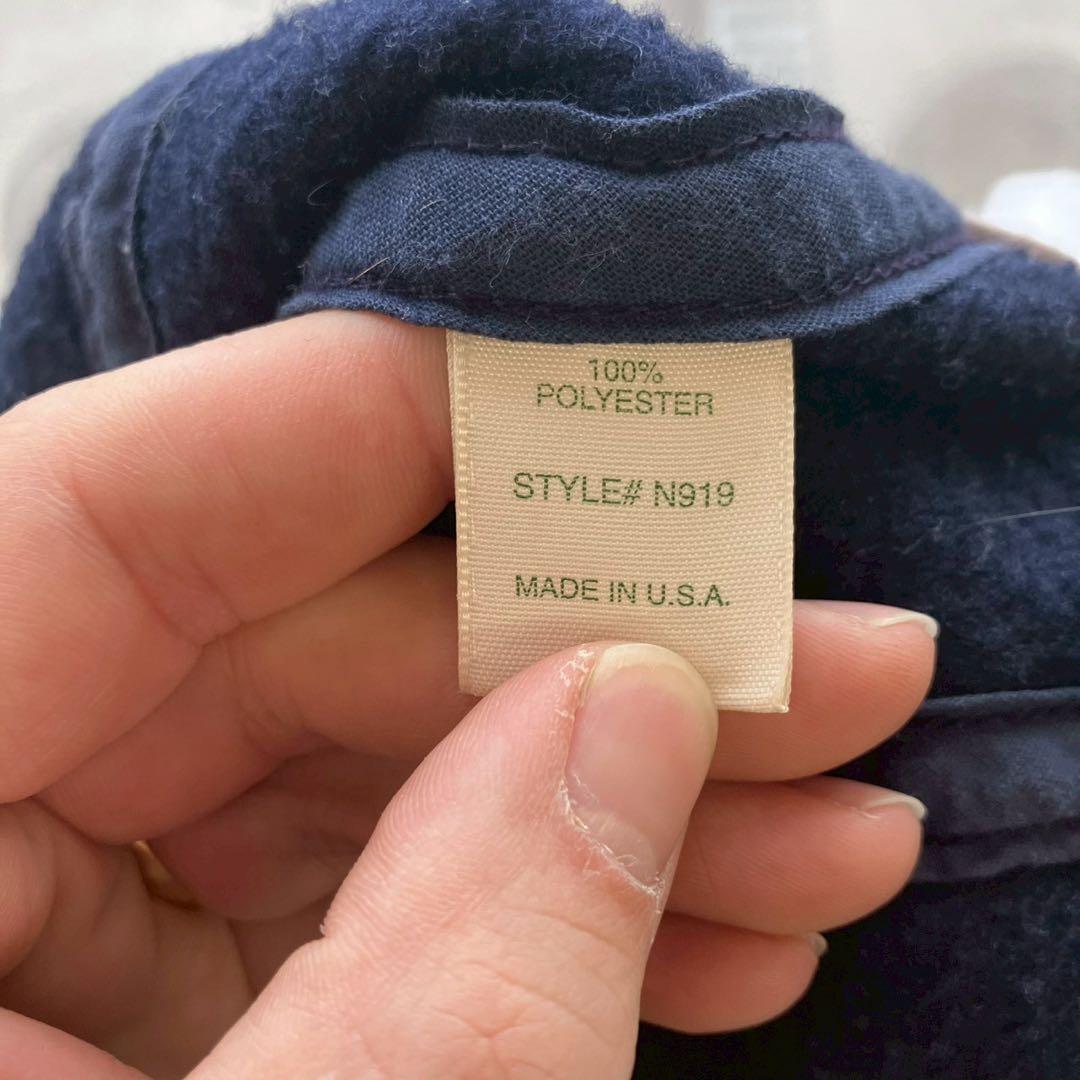 L.L.Bean POLARTEC CAP USAフリースキャップ　筆記体ロゴ