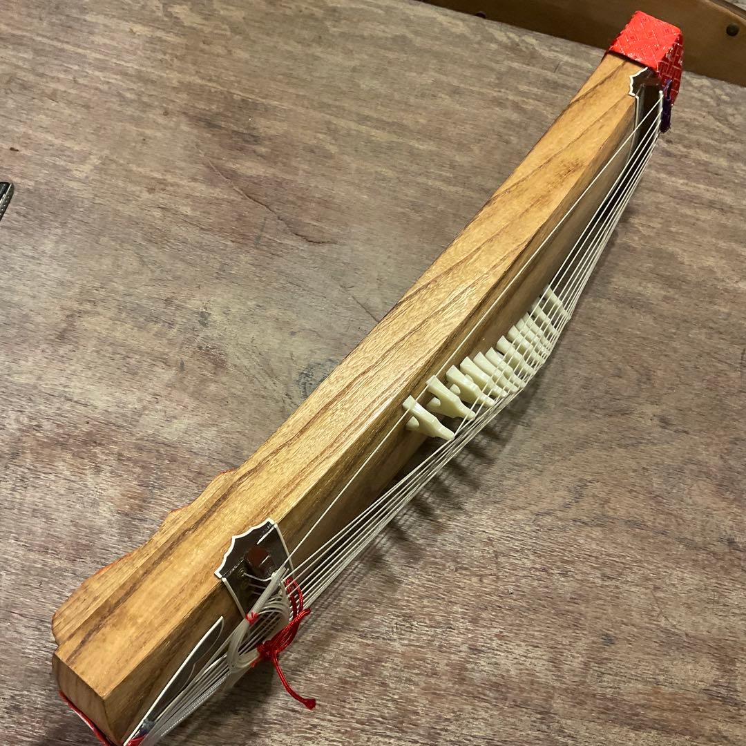 ミニ琴 全長約42.5cm お琴の手びき付き 和楽器 十三