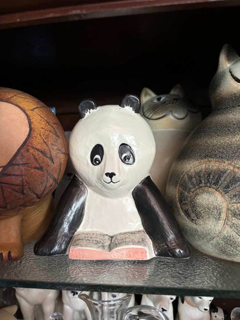 非売品 リサラーソン Yonda? パンダ 陶器 置物 ヨンダ リサラーソン