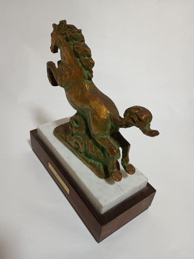 大*太様 北村西望 馬 ブロンズ象「天馬」 干支 午 桐箱 台座