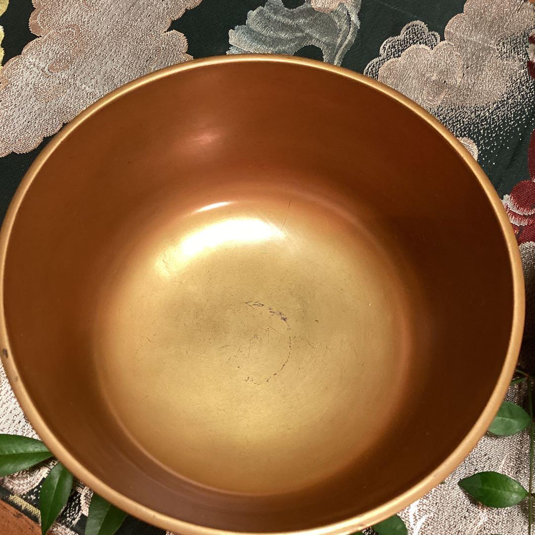 A913 木製輪島塗 枝垂桜蒔絵 時代物 盃洗 1対 （合わせ箱付）