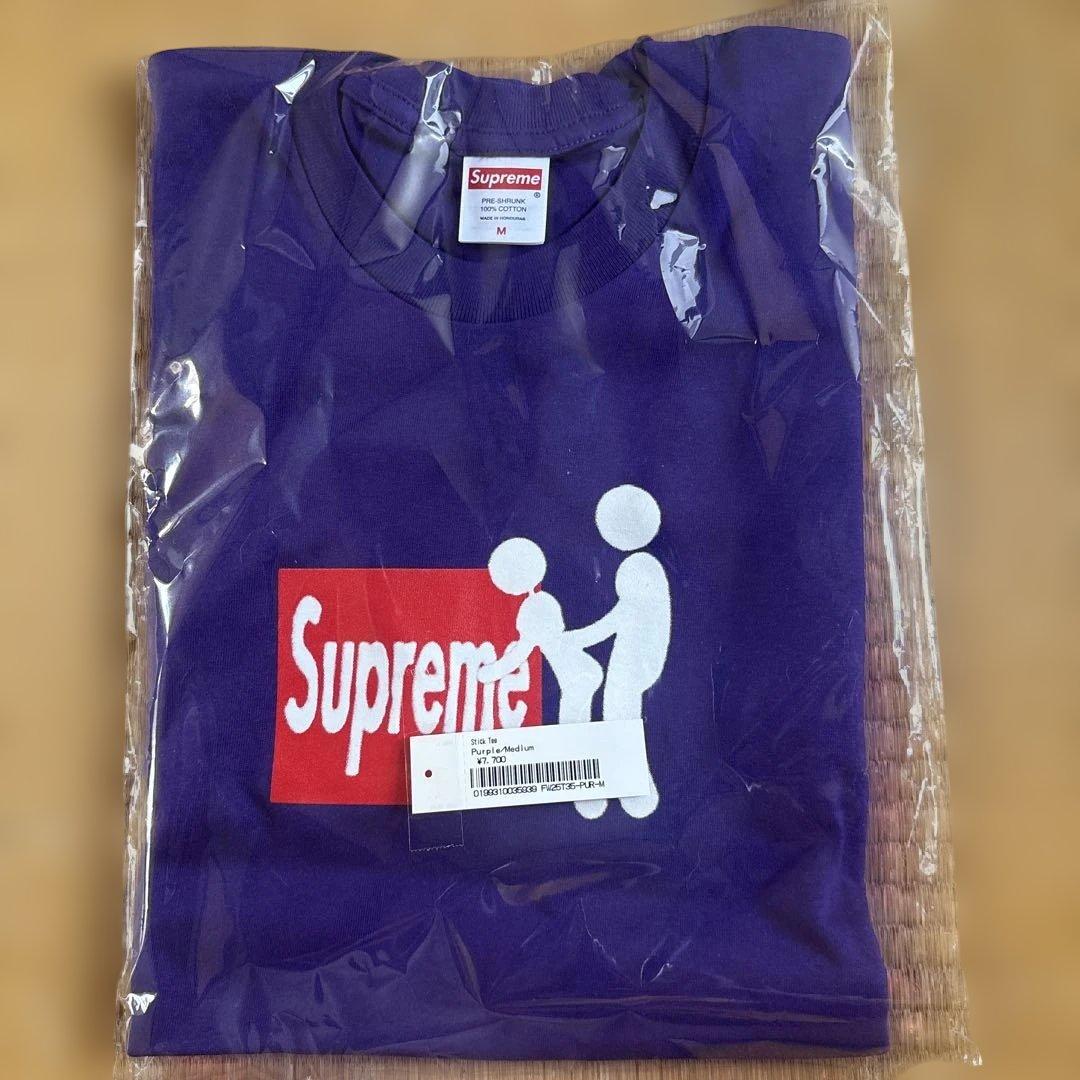 Supreme Stick Tee パープル Mサイズ　ステッカー5枚 Supreme Stick Tee パープル Mサイズ ステッカー5枚 Supreme Stick Tee