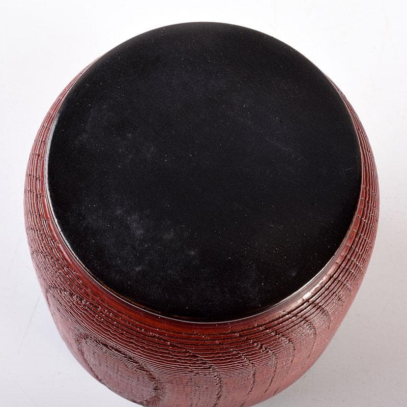 茶道具　輪島塗　久世宗春作　千筋涌茶入　棗　共箱　V　6886