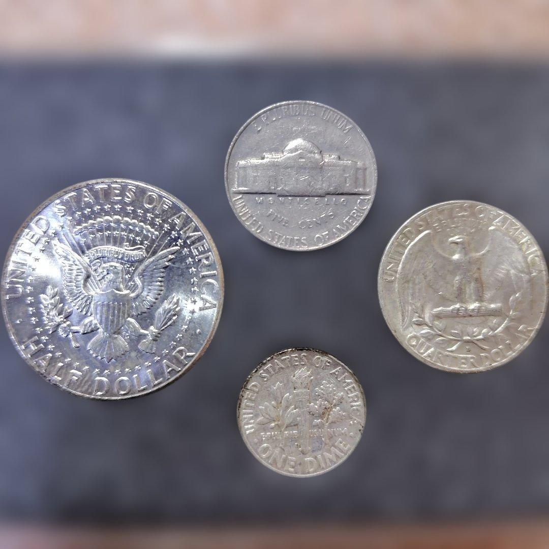 1964年 アメリカ貨幣 4種 - メルカリ