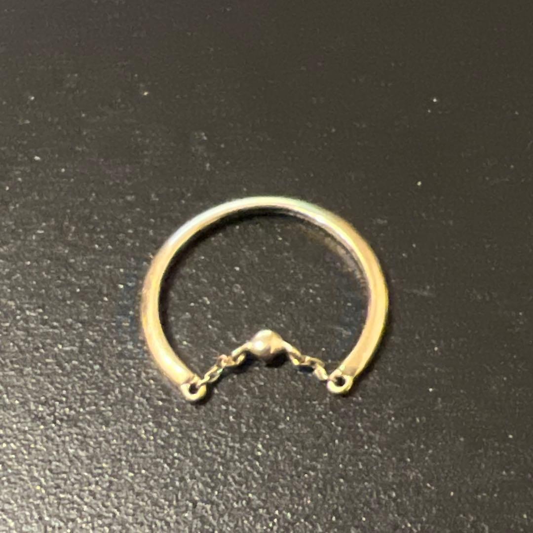 ete チェーンリング K10YG ダイヤモンド 0.01ct 3号