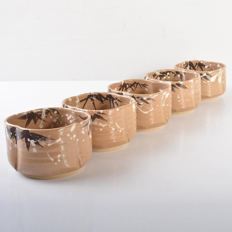 京焼 加陽庵 中村東洸作 乾山意雪笹 小鉢 五客