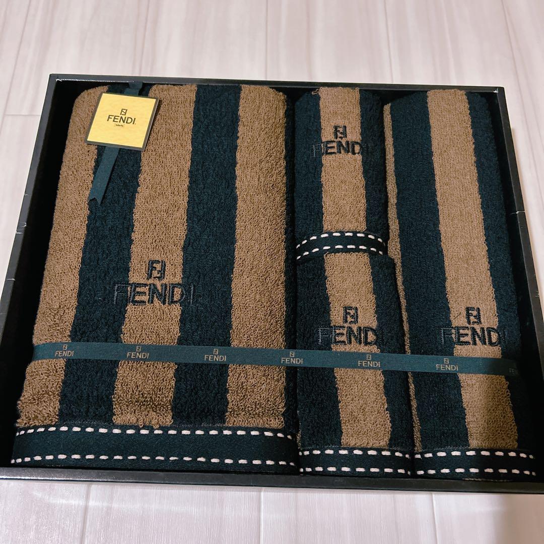 未使用 箱付きFENDI フェンディ タオルギフトセット タオル4枚