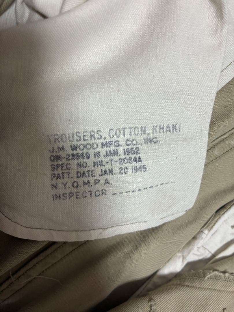 ヴ*き様 40s US.ARMY アーミーチノ M-45 PWステッチ ヴィンテ 40s US.ARMY