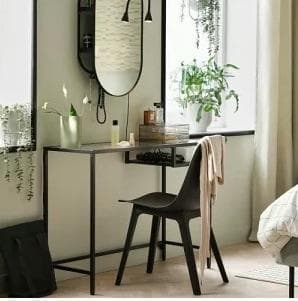 【開封のみ未使用】IKEA ヴィットショー ラップトップテーブル デスク　ガラス