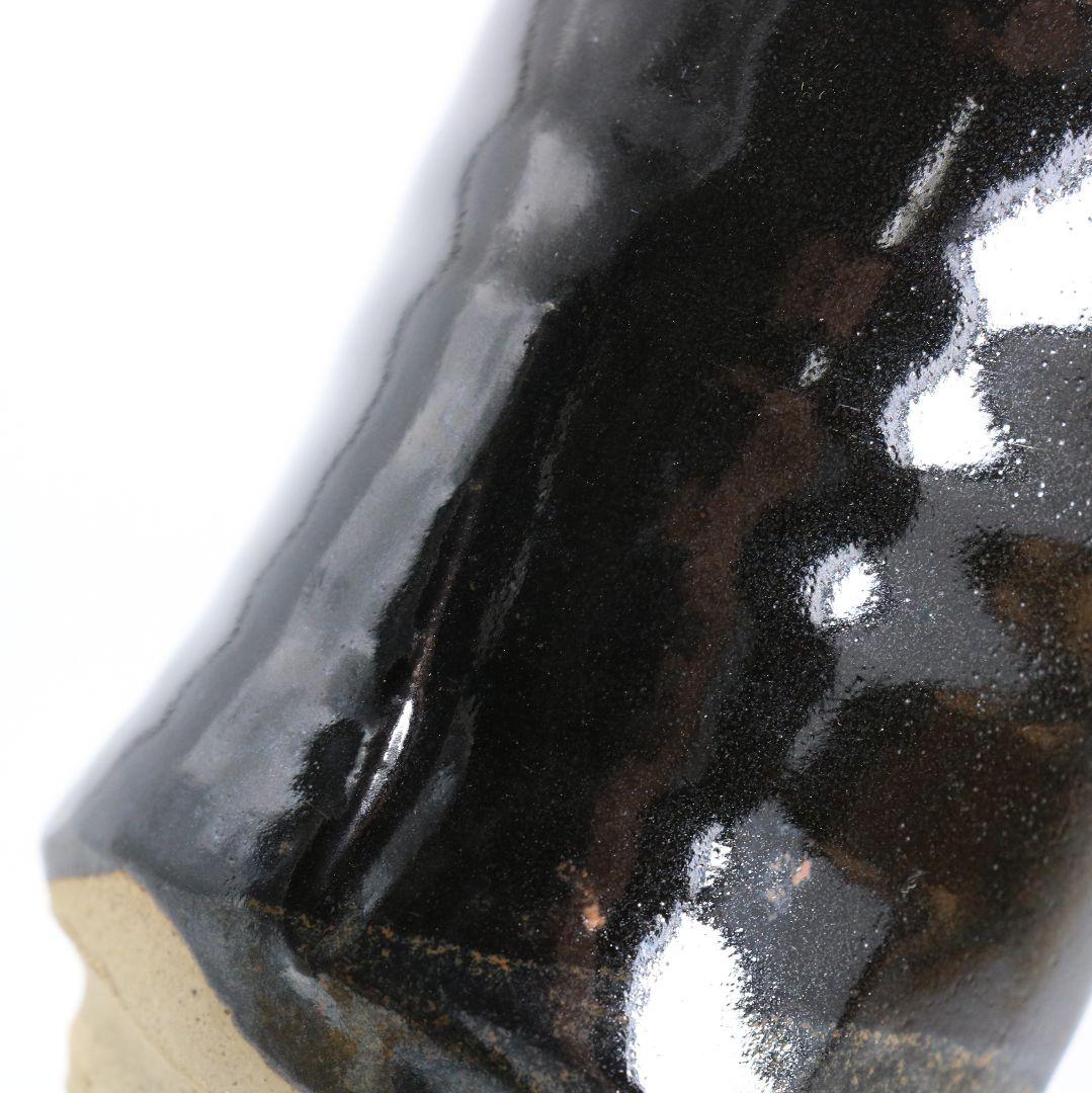 忍冬庵 佐藤和子作 織部焼 肩衝茶入 仕覆付 茶道具 共箱