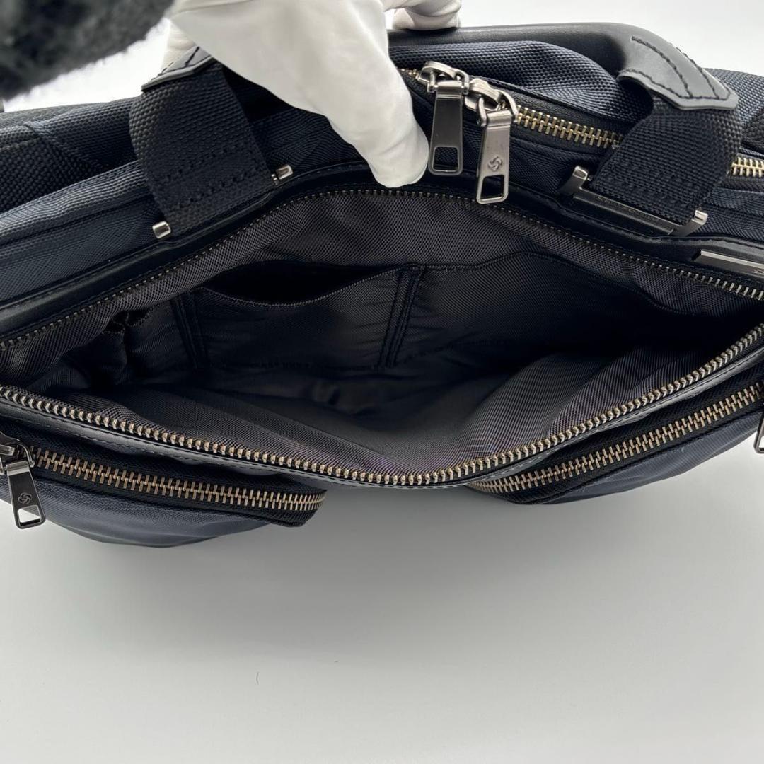 【美品】Samsonite 2way 拡張 ビジネスバッグ ブリーフケース 軽量