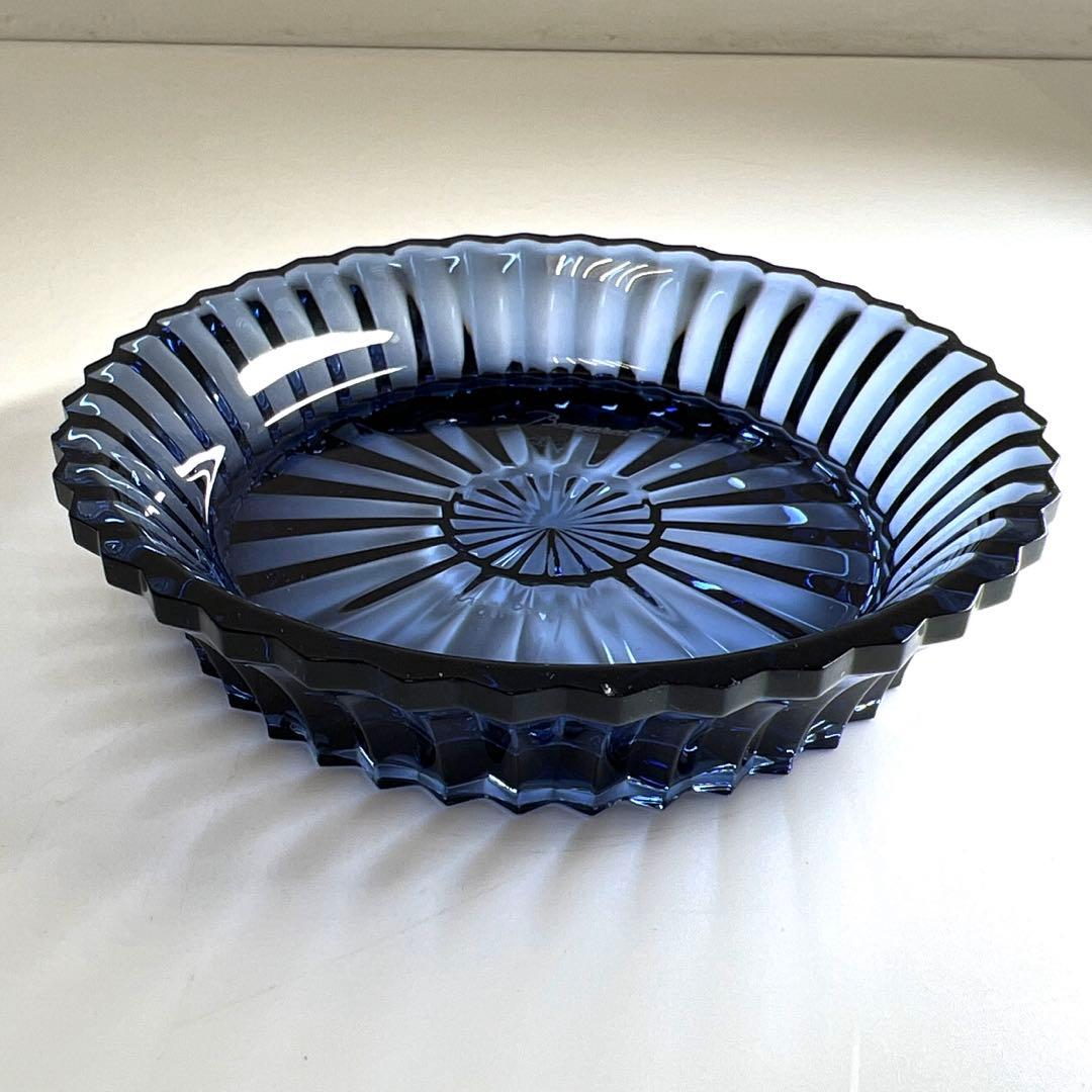 バカラ ミルニュイ ミッドナイトブループレート 幅13㎝ 東Y7-0530⭐︎1F