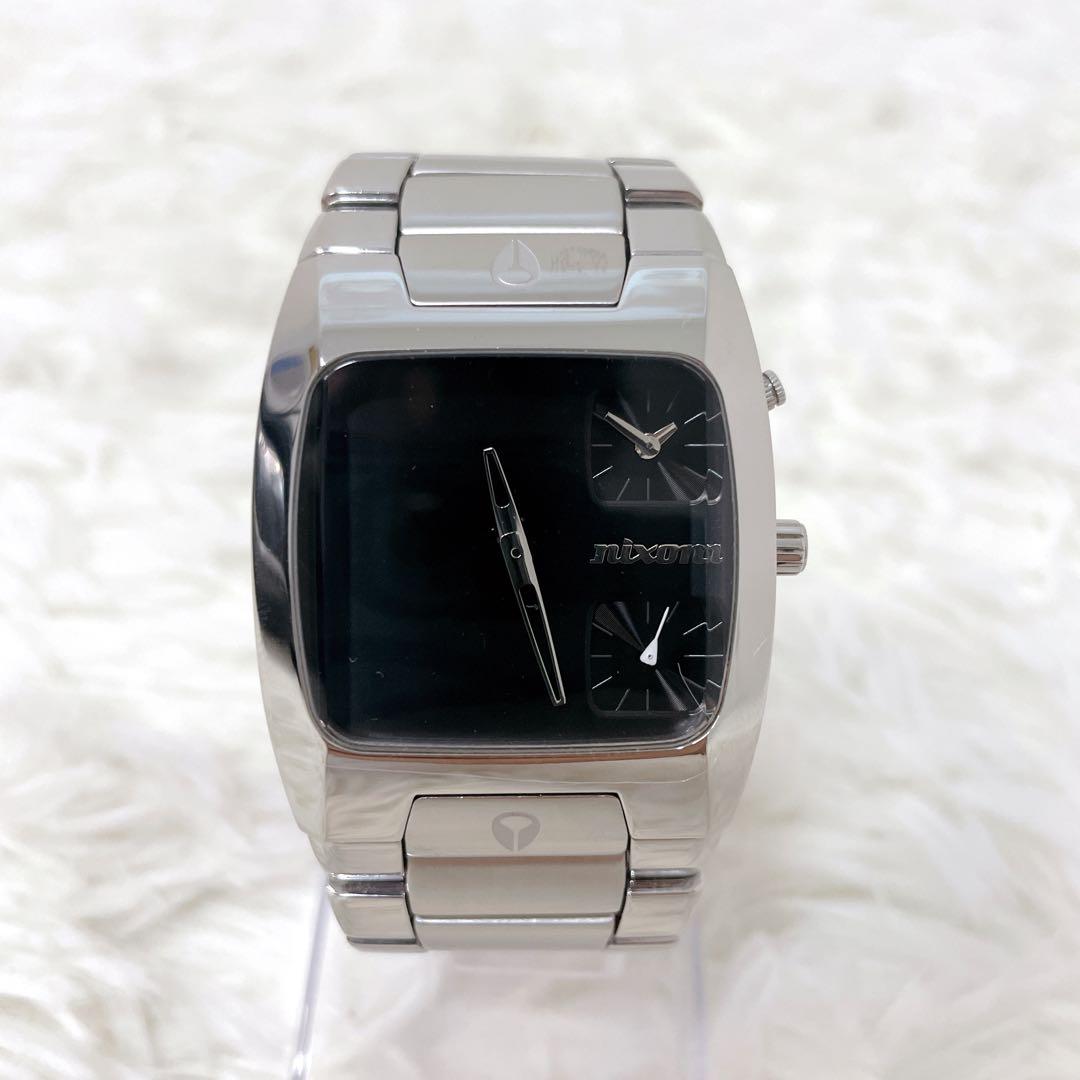 希少✨ 旧ロゴ　動作品 NIXON ニクソン クロノグラフ THE BANKS