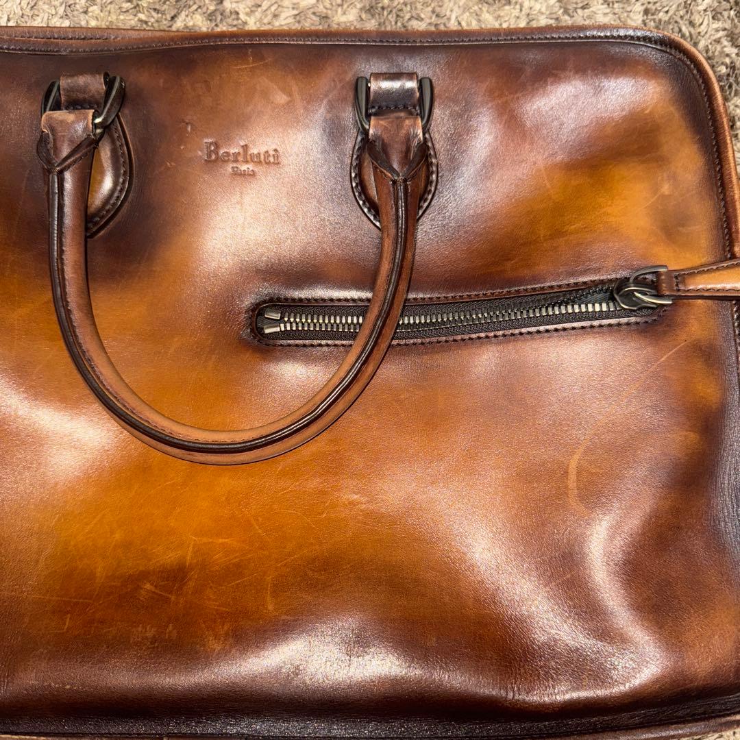 ベルルッティ(berluti)ブラウンレザー ビジネスバッグ