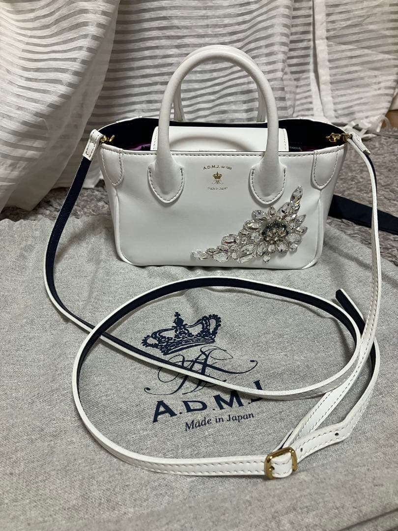 ADMJ スワロフスキー マイクロミニトートバッグ