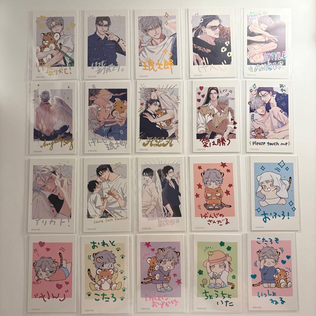 ナツメカズキ ヒズ・リトル・アンバー 箔押しチェキ風カード 全20種 セット