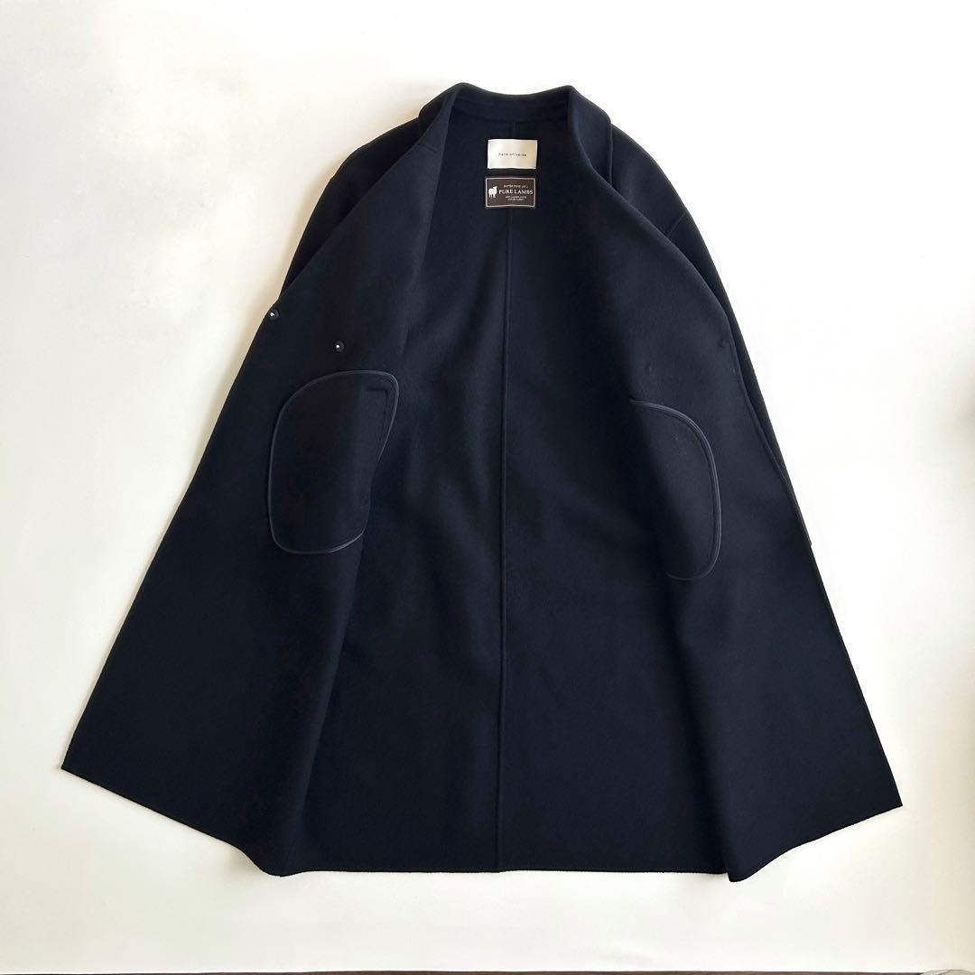 タグ有✨nano universe PURE LAMBS リバーロングコート 紺 - メルカリ