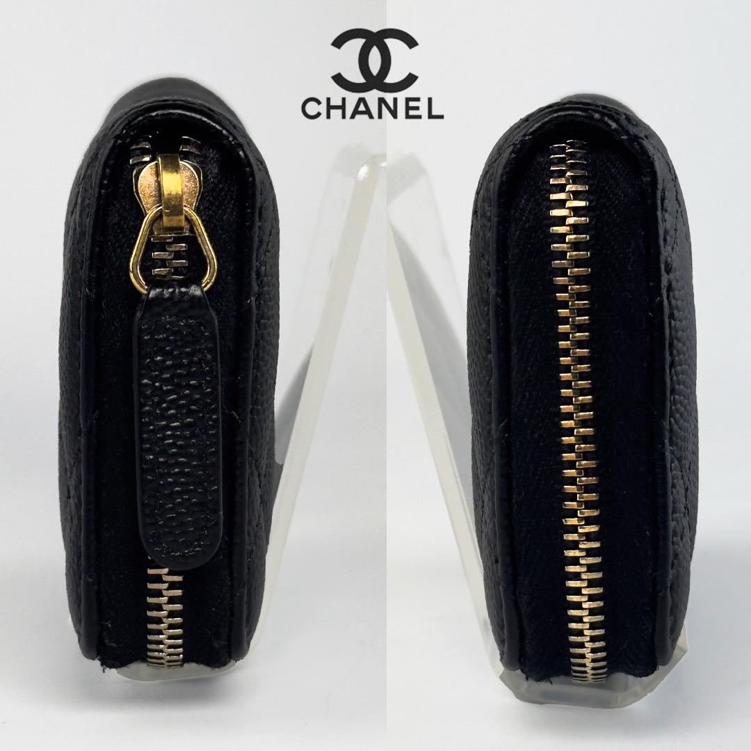 正規品　シャネル　マトラッセ　ゴールド金具　ラウンドファスナー　ケース