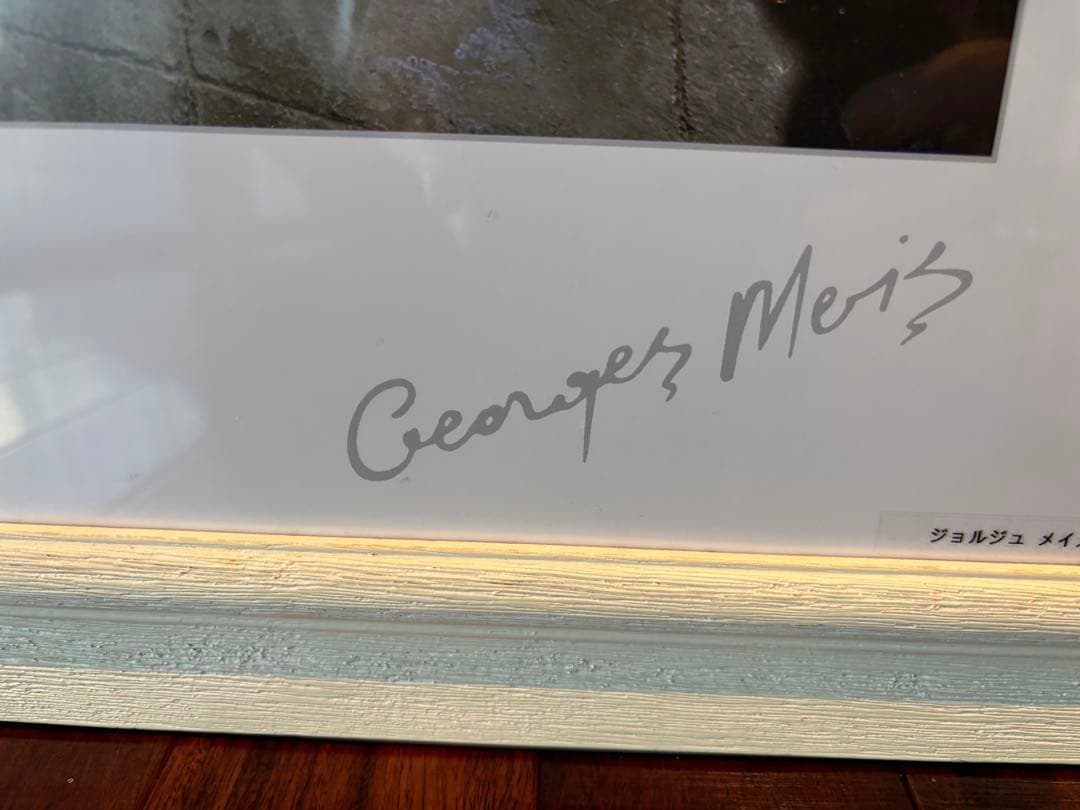 108cm ジョルジュメリス　青い壁白い階段　ギリシャ風景画絵画　アートポスター