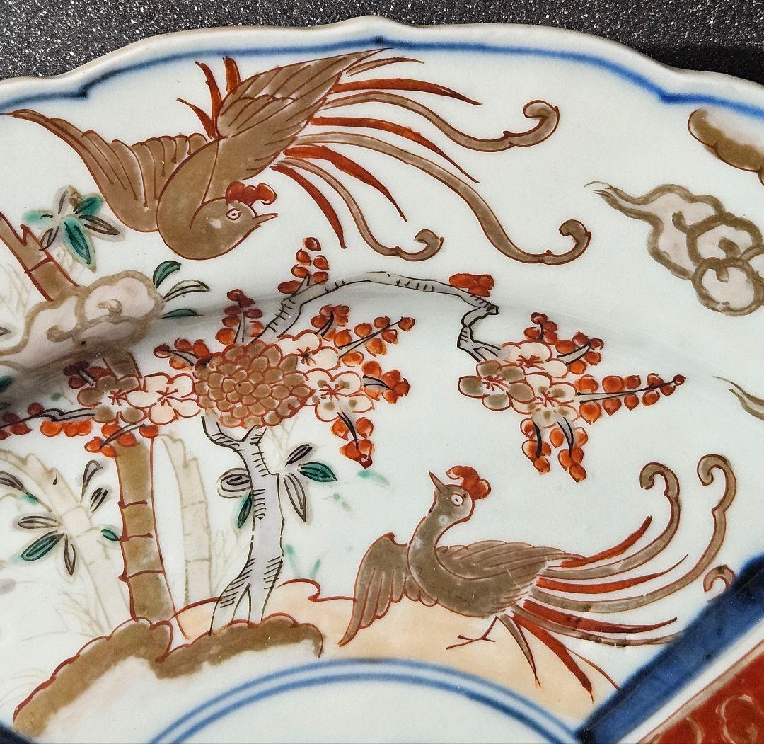 古伊万里色絵兜形大皿江戸後期