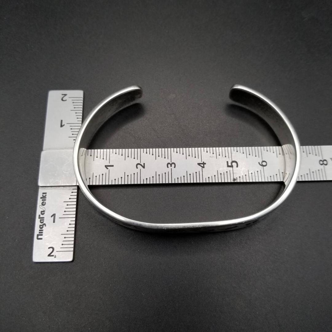 2000年 ミレニアム 英国 ヴィンテージ カフ ブレスレット 925 シルバー