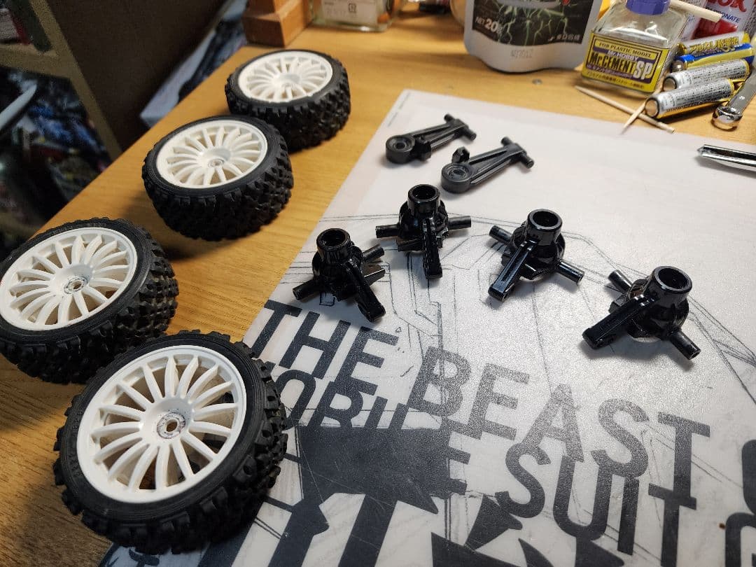 タミヤ 1/10 TT-02シャーシ フルベア 純正オプション 予備パーツ有り