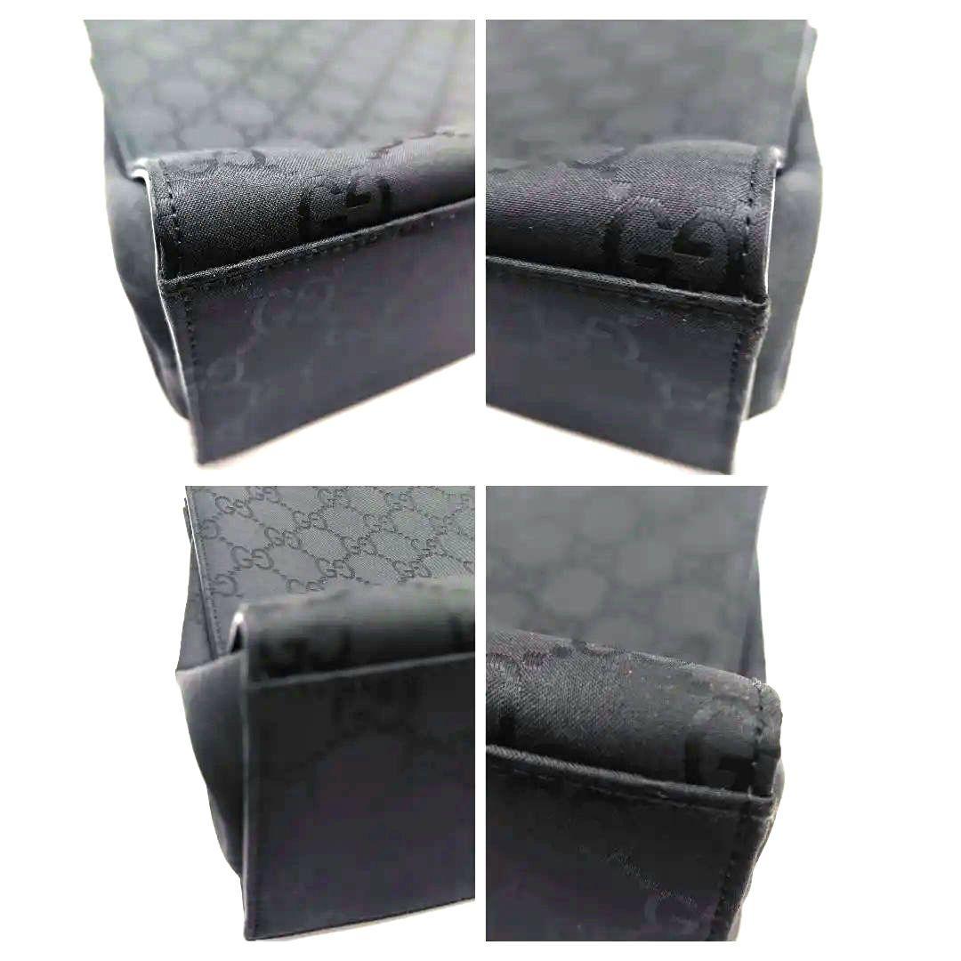 Gucci 　グッチ　GGパターン　バンブー 　ハンドバッグ 黒