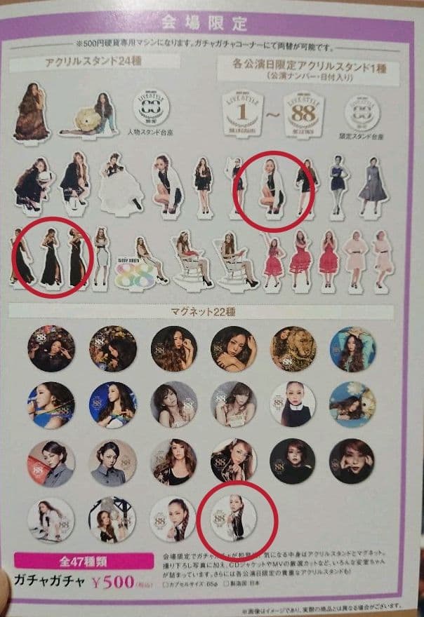 安室奈美恵 LIVE STYLE 88 コンプリート【新品】アクスタ マグネット