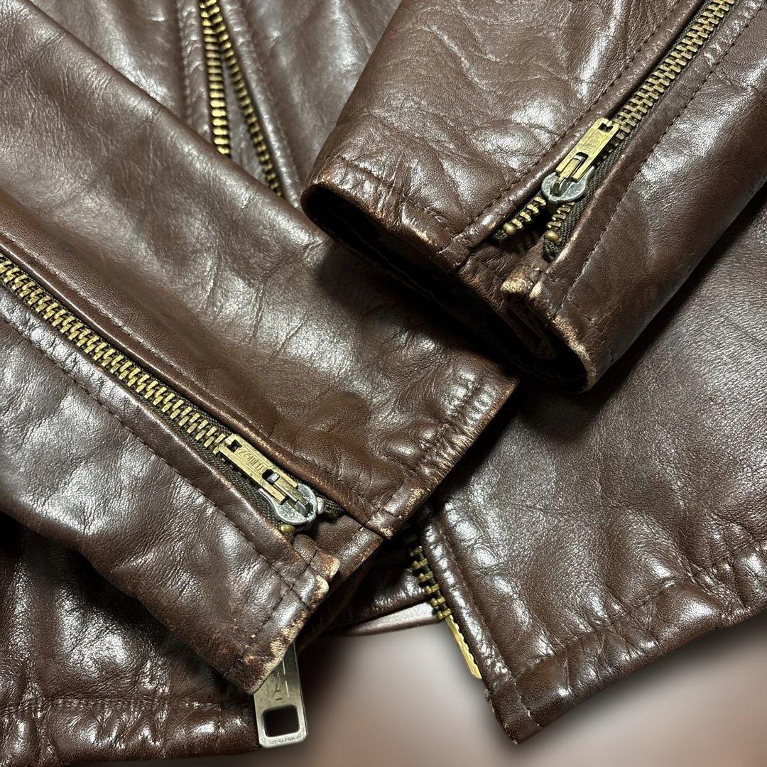 60'S】FIDELITY USA シングルライダース 革ジャン 皮ジャン