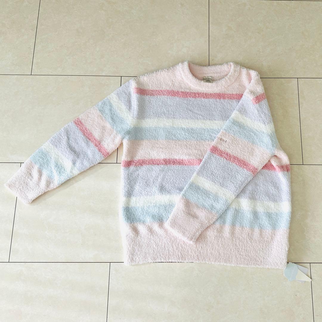 gelato pique ベビモコカラフルボーダー　上下ウェアセット⚠️発送1/6