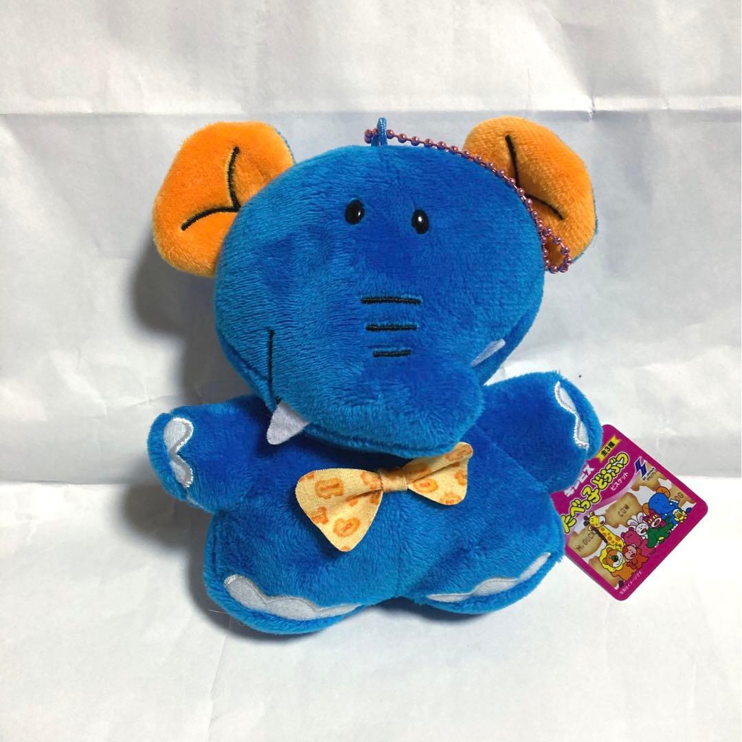 たべっ子どうぶつ ぬいぐるみ ゾウ ぞう リボン ビスケット柄