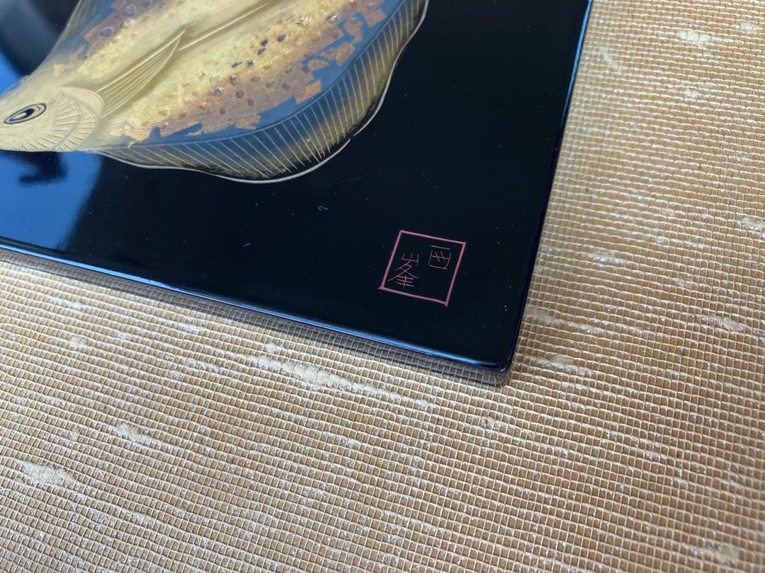 壁掛け輪島漆器(沈金の作品)