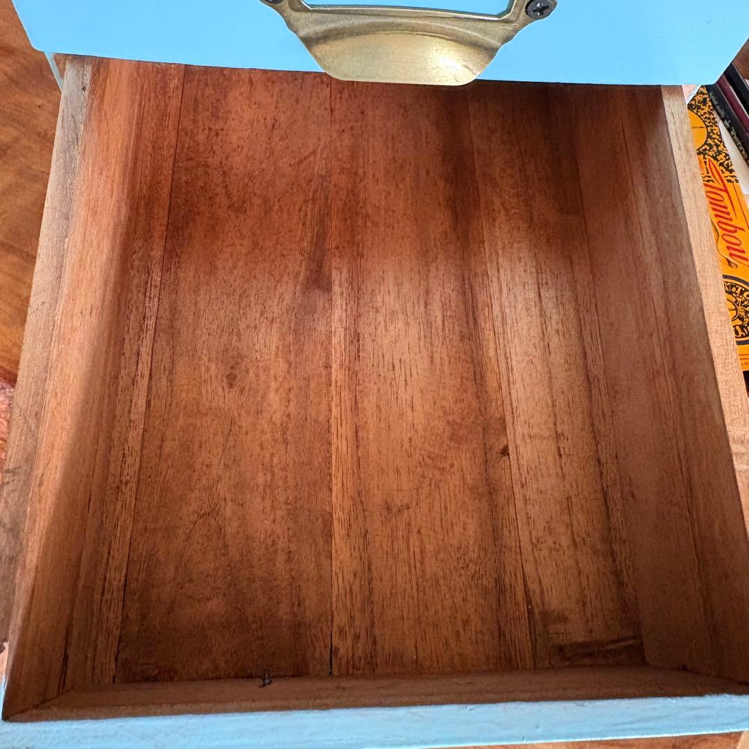 フレンチヴィンテージ3段小引き出し｜1950年代×ナチュラルレザー付き」