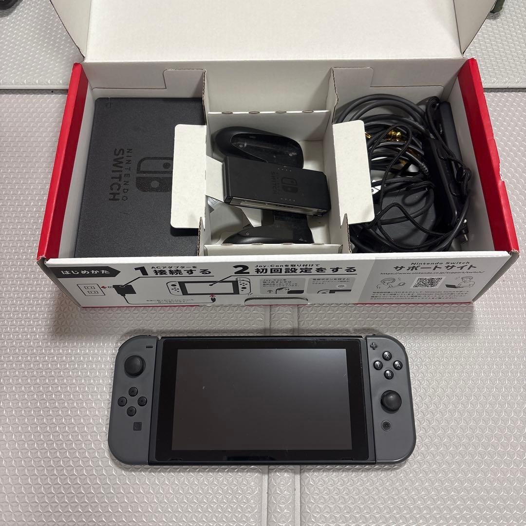 Nintendo Switch グレー本体 付属品付き&公式ソフトケース付