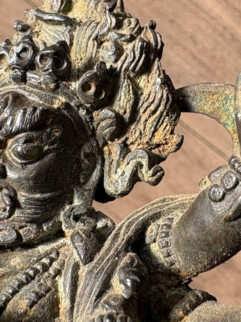 チベット仏教 マハーカーラ像 旧藏 清時代 古銅製