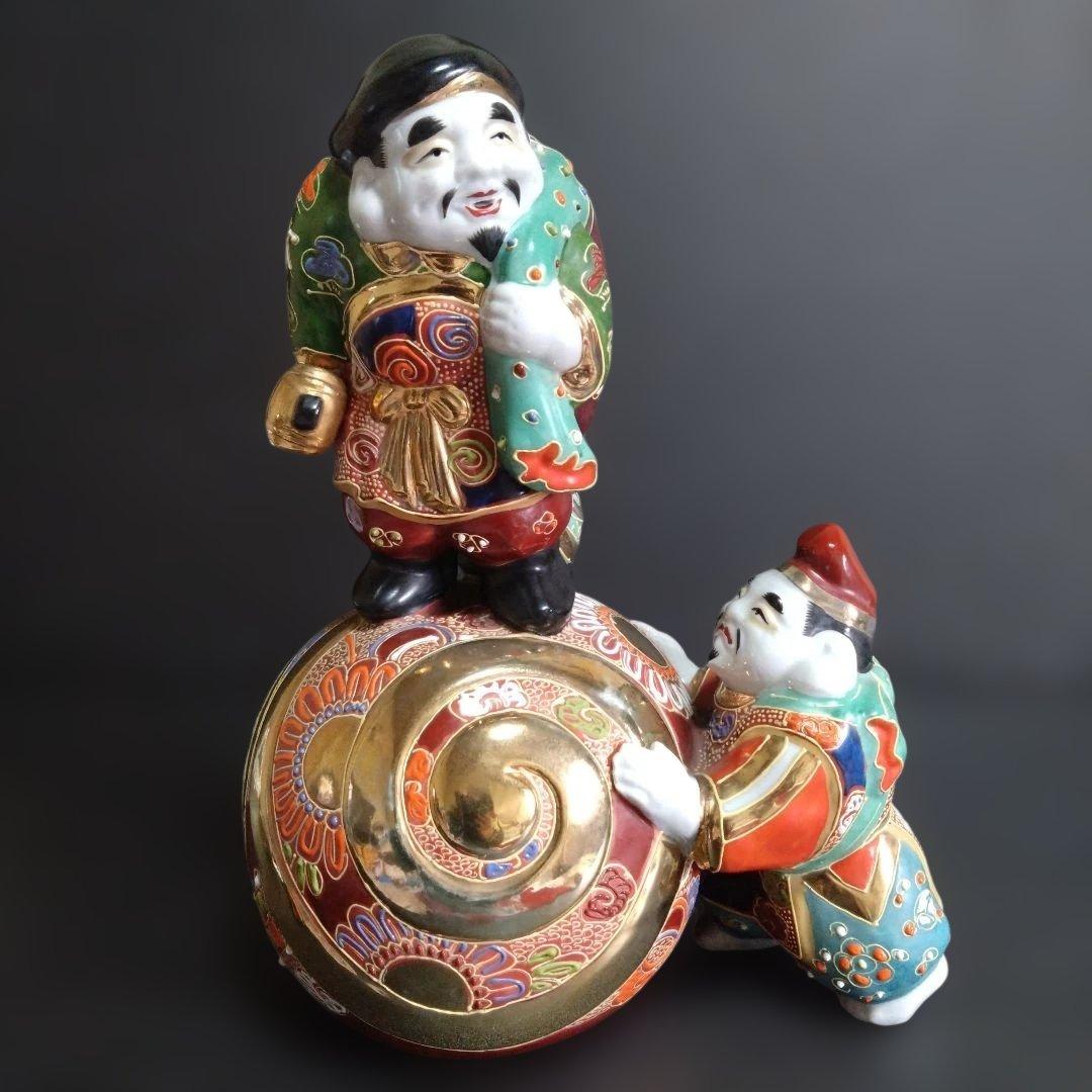 九谷焼 九谷 恵比須 大黒天 焼き物 置物 工芸品 七福神 恵比寿 - メルカリ