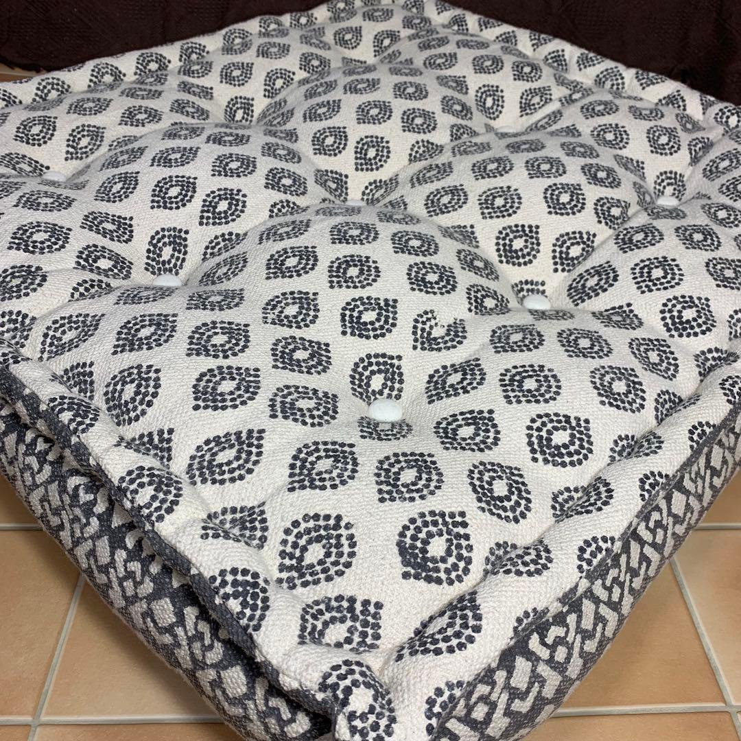 【美品】アデペシュ ブロックマルチソファ オットマン ホワイト