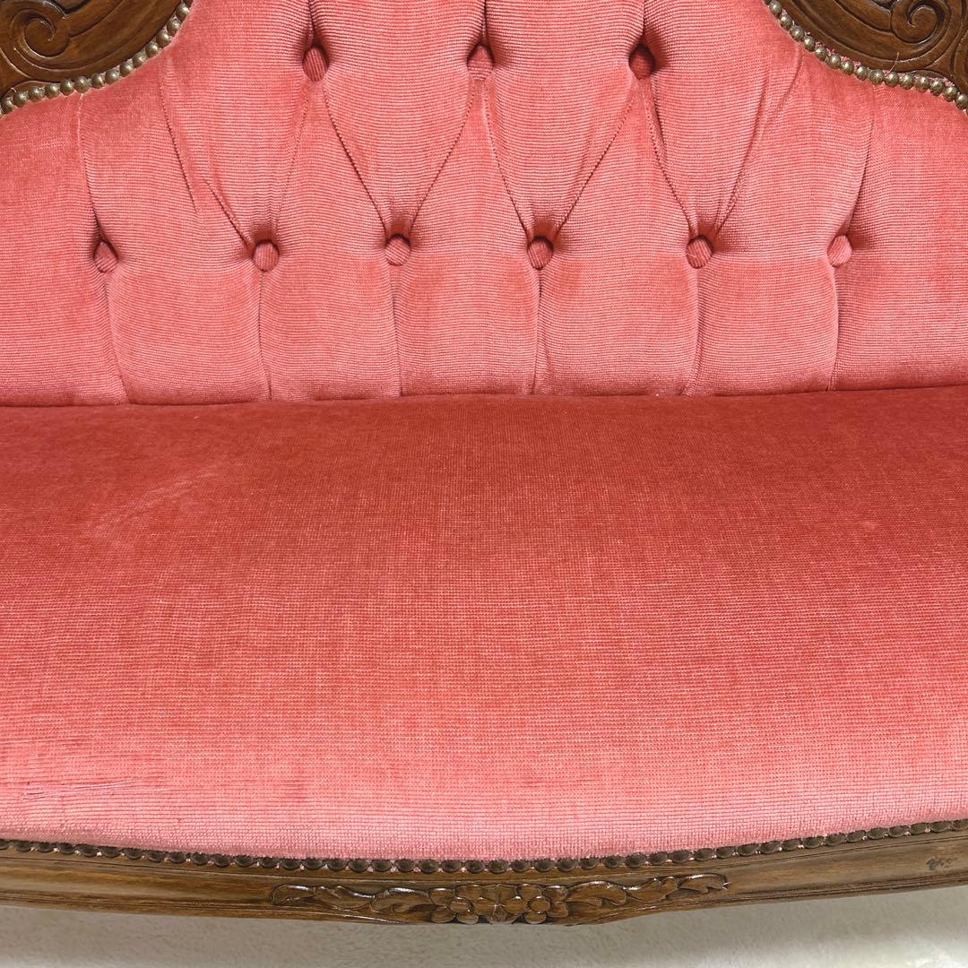 ✦ロココ調✦ 木彫ベルサイユソファー ✦ 2人掛け ラブソファ