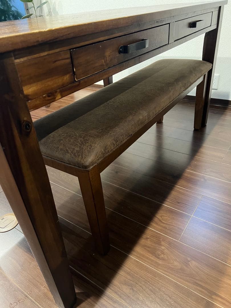 ◎値下げ◎収納付きダイニングテーブルセット＋　チェア2脚＋長椅子1