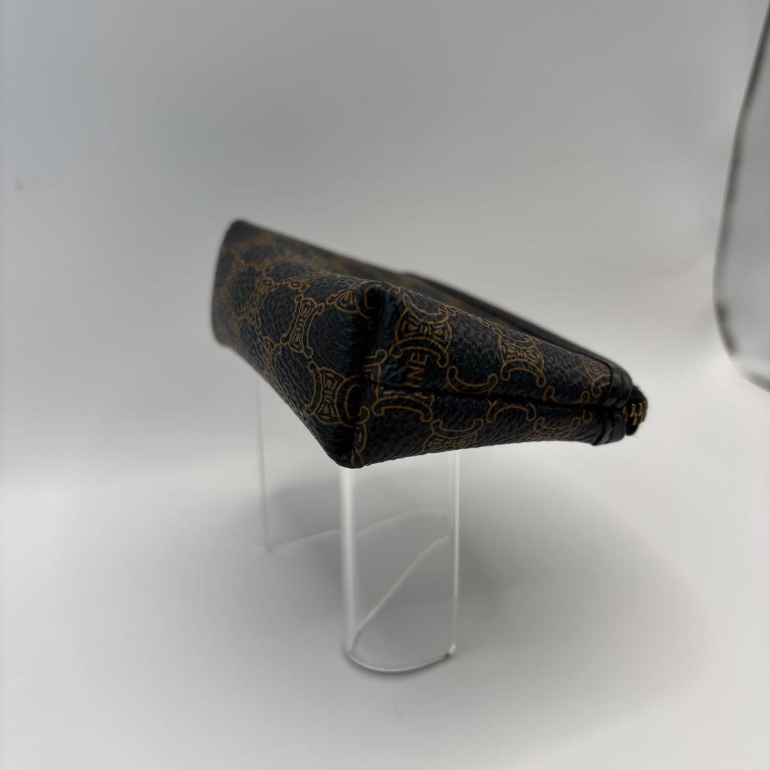 CELINE ケース　マカダム　トリオンフ　ブラック　レザー　黒マカダム