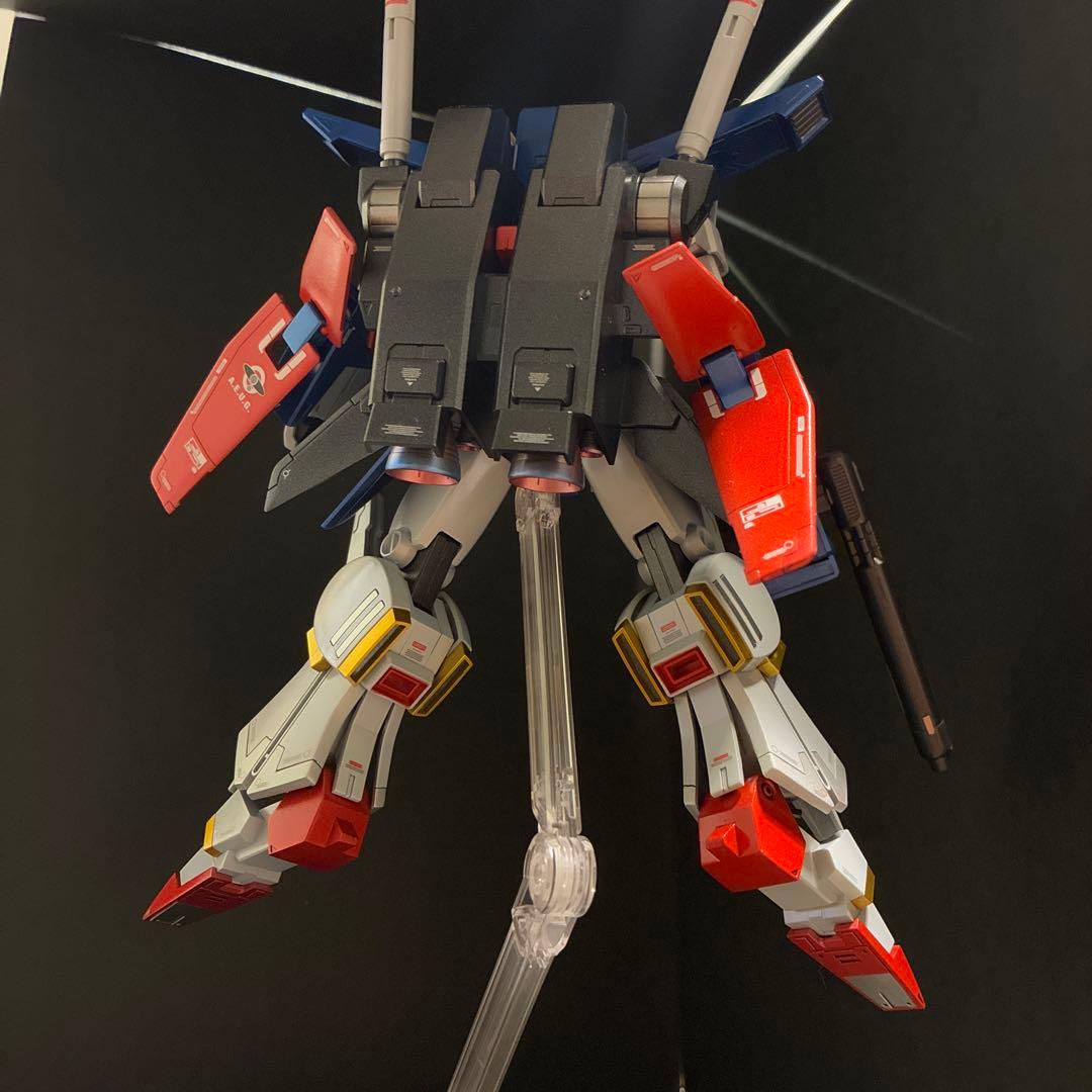 ガンプラ完成品 HG ZZガンダム全塗装スタイル改修完成品 発光ギミック