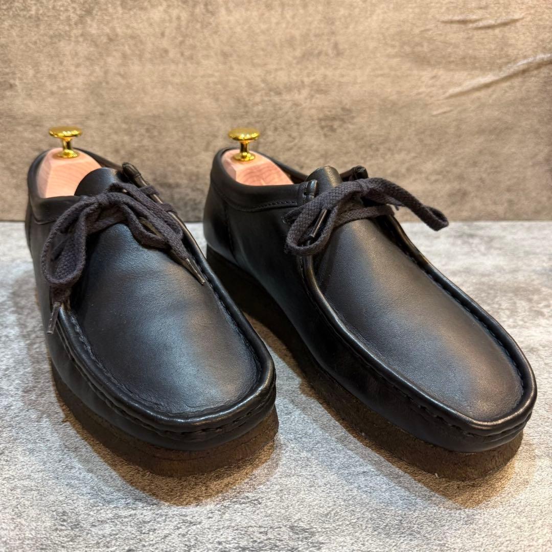 【美品】Clarks クラークス ワラビー レザー シューズ クレープソール
