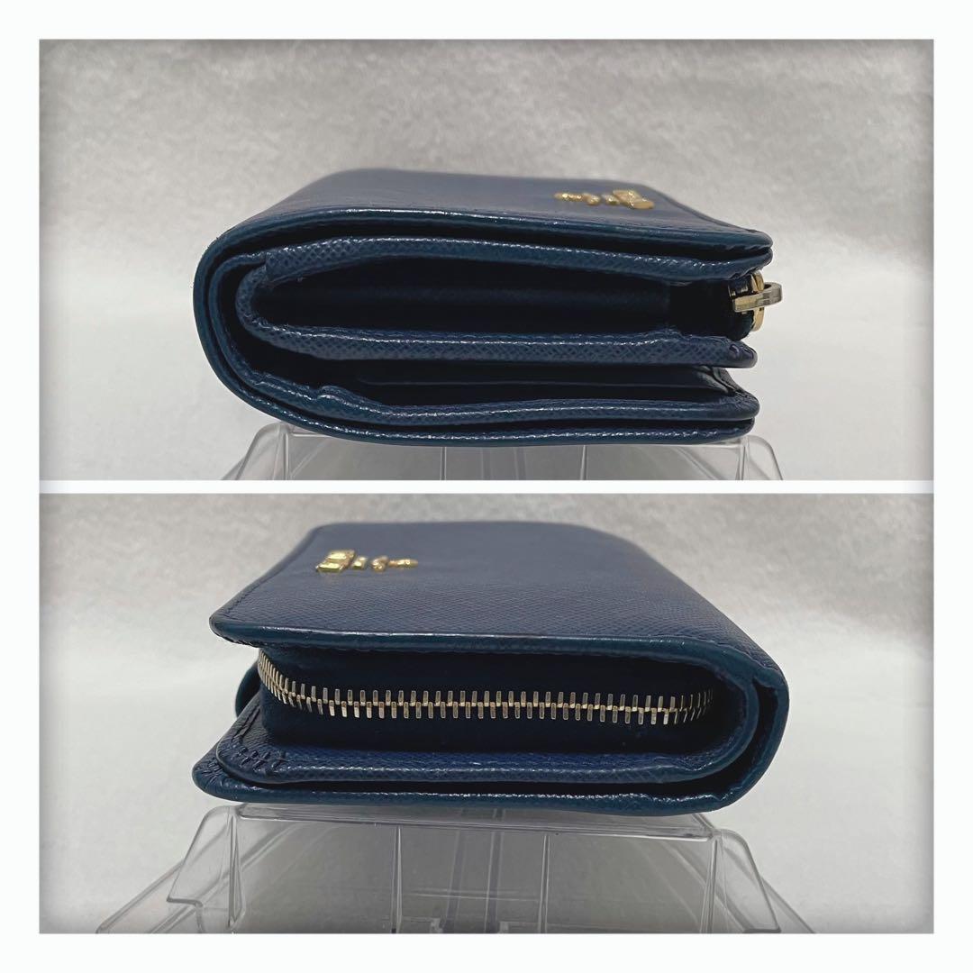 【しょう】 レア ギャランティカード有 プラダ 二つ折り財布 マルチカラー